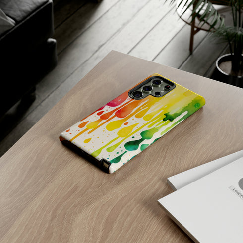 Rainbow Spring Showers - Impact Resistant Phone Case